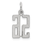 Sterling Silver/Rhodium-plated Elongated Number 56 Charm