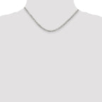 Sterling Silver 3.2mm Beveled Curb Chain