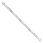 Sterling Silver 6mm Beveled Curb Chain