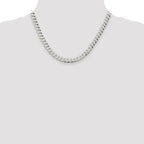 Sterling Silver 7mm Beveled Curb Chain