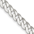 Sterling Silver 7mm Beveled Curb Chain
