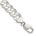 Sterling Silver 12.3mm Beveled Curb Chain
