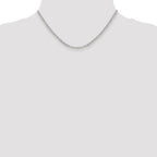 Sterling Silver 3mm Semi-solid Rolo Chain