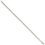 Sterling Silver 3mm Semi-solid Rolo Chain