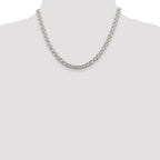 Sterling Silver 5.65mm 6 Side D/C Flat Double Curb Chain