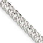 Sterling Silver 5.65mm 6 Side D/C Flat Double Curb Chain