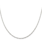 Sterling Silver 2mm Elongated Open Link Chain