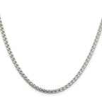 Sterling Silver 3.6mm Round Box Chain