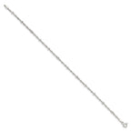 Sterling Silver 2.5mm Singapore w/ Beads Chain Anklet