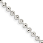 Sterling Silver 3mm Fancy Beaded Chain