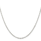 Sterling Silver 1.75mm Fancy Wave Flat Link Chain