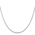 Sterling Silver Rhodium-plated 1.3mm Loose Rope Chain