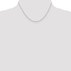 Sterling Silver Rhodium-plated 1.3mm Loose Rope Chain