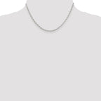 Sterling Silver 2.5mm Oval Fancy Rolo Chain