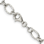 Sterling Silver 6.1mm Fancy Patterned Rolo Chain