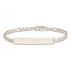 Sterling Silver ID Figaro Link Bracelet