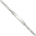 Sterling Silver ID Figaro Link Bracelet