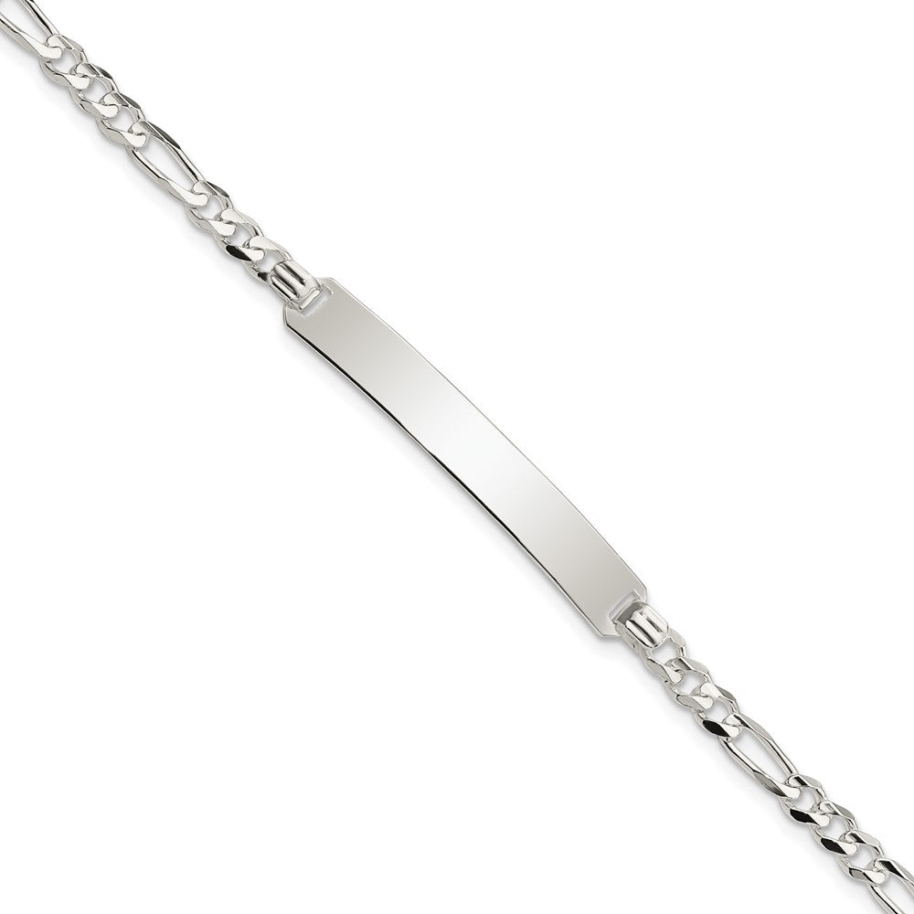 Sterling Silver ID Figaro Link Bracelet