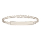 Sterling Silver ID Figaro Link Bracelet