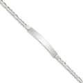 Sterling Silver ID Figaro Link Bracelet