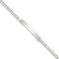 Sterling Silver ID Figaro Link Bracelet