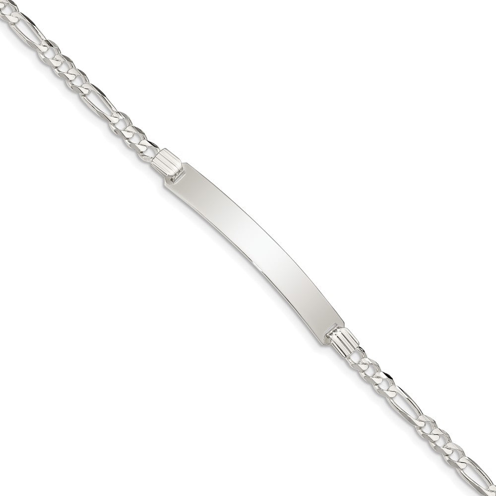 Sterling Silver ID Figaro Link Bracelet