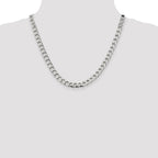 Sterling Silver 7.2mm D/C Square Curb Chain