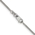 Sterling Silver 1.45mm Diamond-cut Round Franco Chain