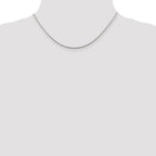Sterling Silver 1.45mm Diamond-cut Round Franco Chain