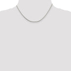 Sterling Silver 2mm Diamond-cut Snake Chain