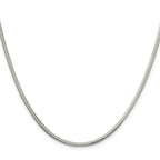 Sterling Silver 2.5mm Diamond-cut Snake Chain