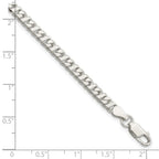 Sterling Silver 4.25mm Fancy Flat Link Bracelet
