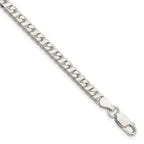 Sterling Silver 4.25mm Fancy Flat Link Bracelet