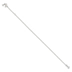 Sterling Silver Dolphin Dangle 9 inch Plus 1 inch Extender - Total 10 inch Anklet