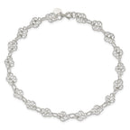Sterling Silver Fancy Polished Anklet