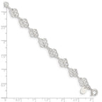 Sterling Silver Fancy Polished Anklet