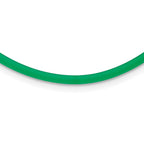 Sterling Silver 3mm Emerald Rubber Cord Necklace