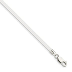 Sterling Silver 16inch 3mm Frosted Clear Rubber Cord Necklace