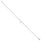 Sterling Silver Dolphin 9 inch Plus 1 inch Extender - Total 10 inch Anklet