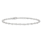 Sterling Silver Beaded 9 inch Plus 1 inch Extender - Total 10 inch Anklet