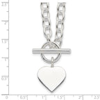 Sterling Silver Engraveable Heart Necklace