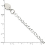 Sterling Silver Heart Charm Childs Bracelet