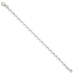 Sterling Silver Heart Link Childs Bracelet