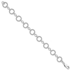 Sterling Silver Twist Circle Link Bracelet