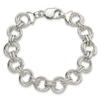 Sterling Silver Polished Fancy Link Bracelet