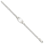Sterling Silver Childrens 5in Plus 1in Ext ID Bracelet