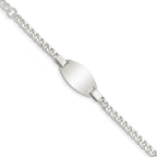 Sterling Silver Childrens 5in Plus 1in Ext ID Bracelet