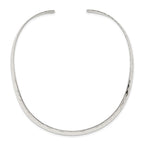 Sterling Silver Polished Hammered 6mm Neck Collar