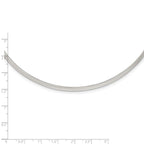Sterling Silver Polished 3mm Neck Collar