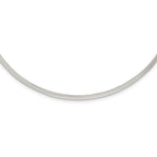 Sterling Silver Polished 3mm Neck Collar